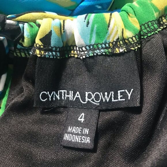 NWOT Cynthia Rowley Palm Print Sleeveless Dress - Picture 4 of 5